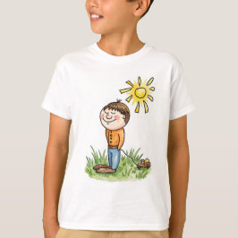 Camiseta Infantil Menino Fofo com Carrinho de Brin