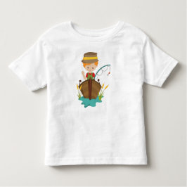 Camiseta Infantil Menino Pescador, Pescador, Vara de Pescar, Cabelo 