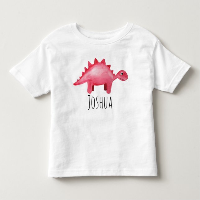Camiseta Infantil Meninos Cinto-d'água Dinossauro e Crianças (Frente)