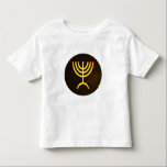 Camiseta Infantil Menorah Flame<br><div class="desc">Uma renderização digital da menorah judaica de sete ramificações (hebraico: מְ נ וֹ ה ‎). A menorah de sete ramificações, usada no santuário portátil montado por Moisés na selva e, mais tarde, no Templo em Jerusalém, tem sido símbolo do judaísmo desde a Antiguidade e é o emblema no casaco de...</div>