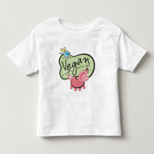 Camiseta Infantil Mensagem de Vegan de Corte