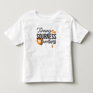 Camiseta Infantil Mensagem de vida positiva - Transformando azedo em