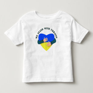 Camiseta Infantil Mensagem inspiradora Estamos com a Ucrânia