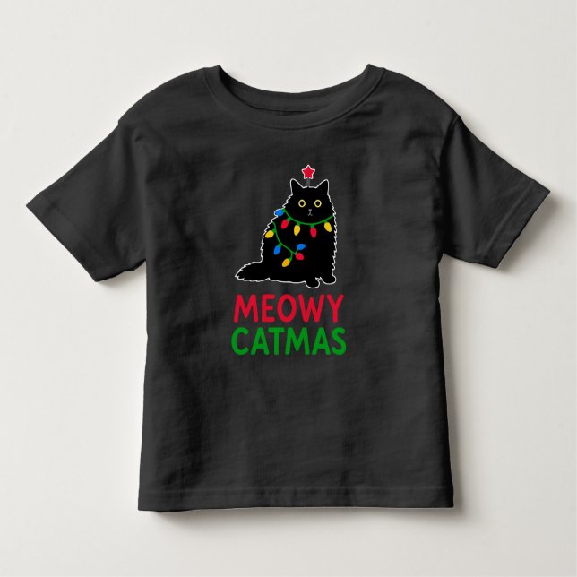 Camiseta Infantil Meowy Catmas (Frente)