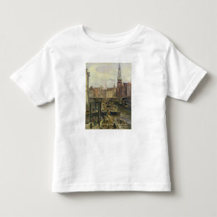 Camiseta Infantil Mercado de flutuação em um canal em Hamburgo, 19