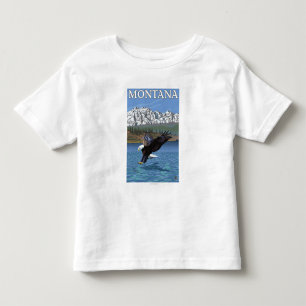 Camiseta Infantil Mergulho da águia americana - Montana
