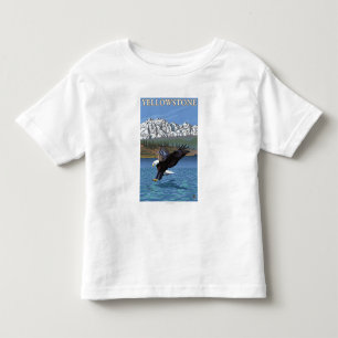 Camiseta Infantil Mergulho da águia americana - parque nacional de