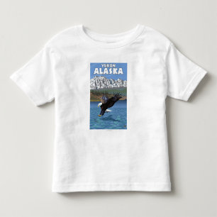 Camiseta Infantil Mergulho da águia americana - Yukon, Alaska
