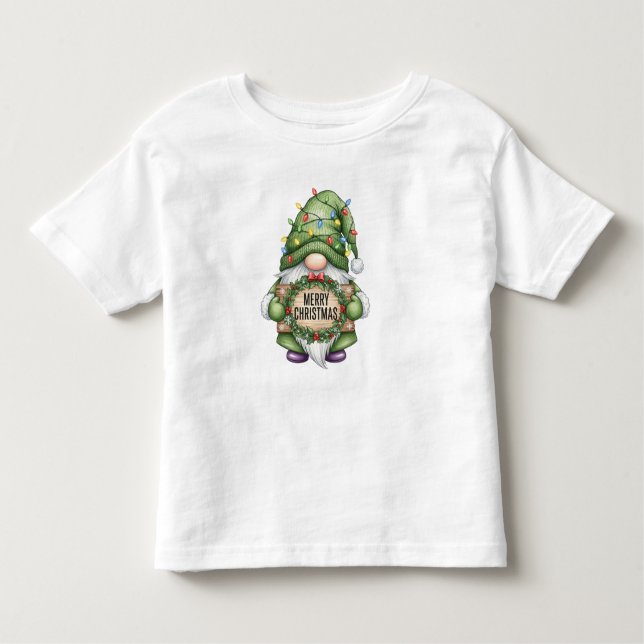 Camiseta Infantil Merry Christmas Gronme in Lights (Frente)
