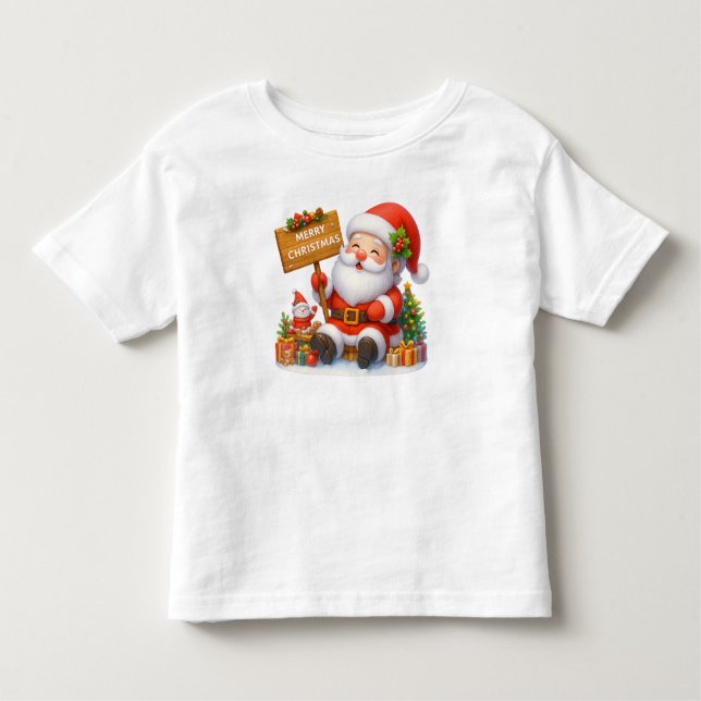 Camiseta Infantil Merry Christmas Santa Funny  (Frente)