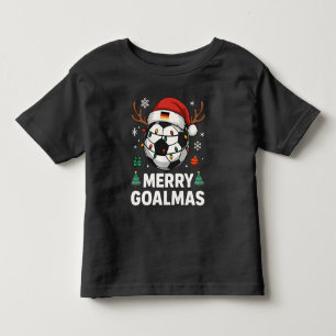 Camiseta Infantil Merry Goalmas - Futebol Natalino Divertido