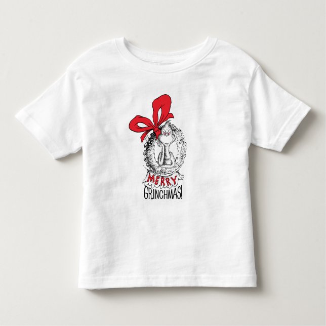 Camiseta Infantil Merry Grinchmas Wreath The Grinch (Frente)