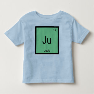 Camiseta Infantil Mesa Periódica do Elemento de Química do Jude Name