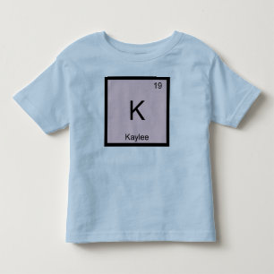 Camiseta Infantil Mesa Periódica do Elemento de Química do Nome Ka