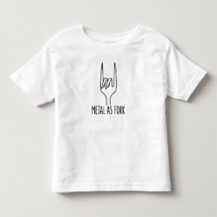 Camiseta Infantil Metais como Fork Black Line Devil Horns