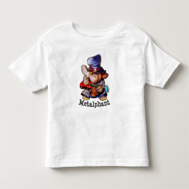 Camiseta Infantil Metalphant com o t-shirt da criança da guitarra (Frente)