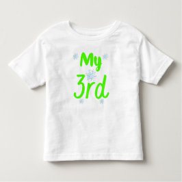 Camiseta Infantil Meu 3º Aniversário de Três Anos