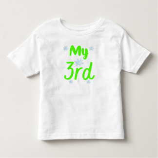 Camiseta Infantil Meu 3º Aniversário de Três Anos