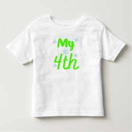Camiseta Infantil Meu 4º Aniversário de Quatro Anos