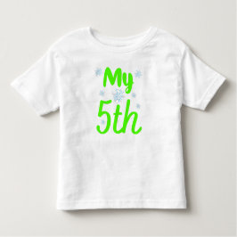 Camiseta Infantil Meu 5º Aniversário de Cinco Anos