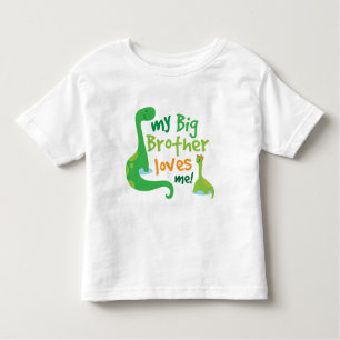 Camiseta Infantil Meu big brother ama-me dinossauro