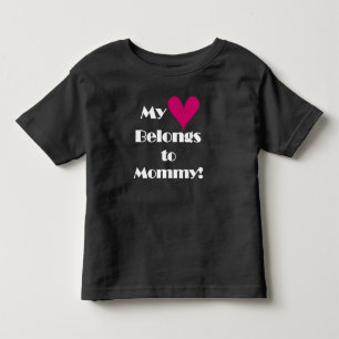 Camiseta Infantil Meu Coração Pertence a Mamães