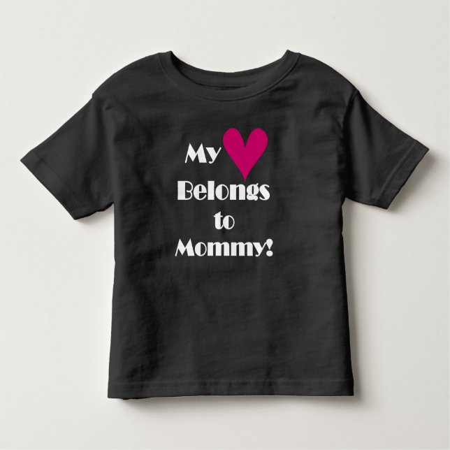 Camiseta Infantil Meu Coração Pertence a Mamães (Frente)