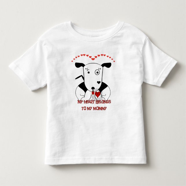 Camiseta Infantil Meu Coração Pertence à Minha Mamãe (Frente)