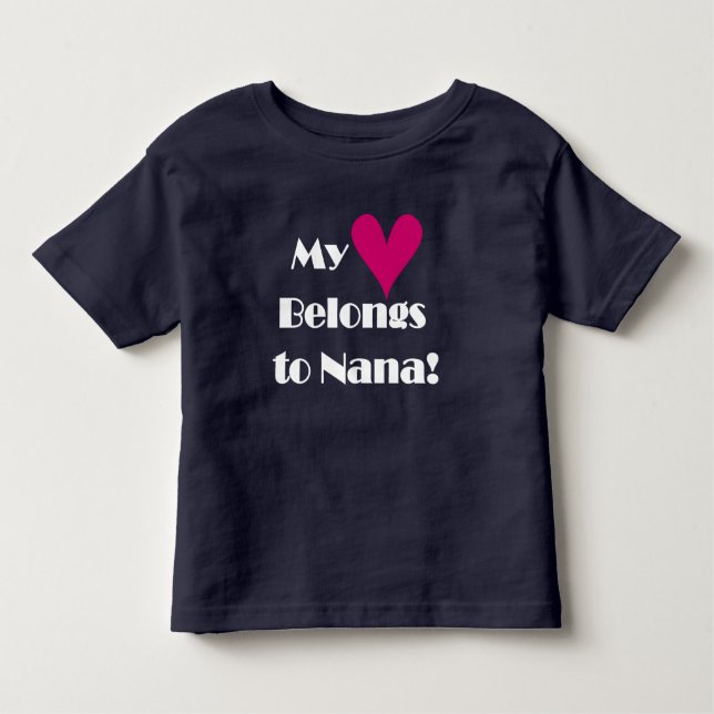 Camiseta Infantil Meu Coração Pertence a Nana (Frente)