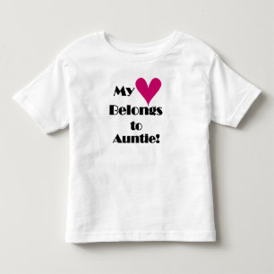 Camiseta Infantil Meu Coração Pertence à Tia