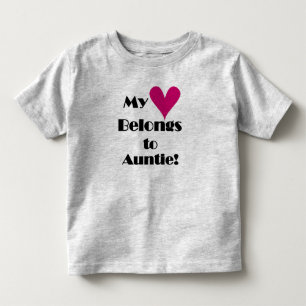 Camiseta Infantil Meu Coração Pertence à Tia