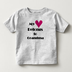 Camiseta Infantil Meu Coração Pertence à Vovó