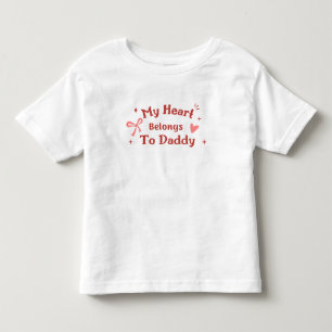 Camiseta Infantil Meu Coração Pertence ao Papai Chás de Bebê de Na
