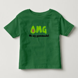 Camiseta Infantil Meu Deus, meu Guacamole, uma Comida engraçada par