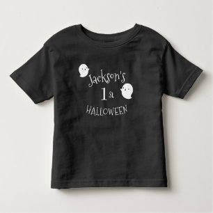Camiseta Infantil Meu Fantasma Preto e Branco de Halloween de 1rua P