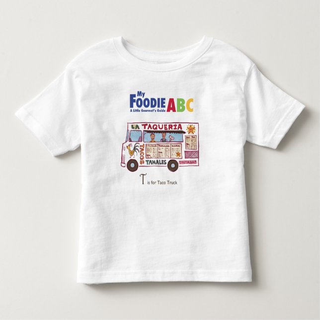 Camiseta Infantil Meu Foodie ABC: "T" é para o caminhão do Taco (Frente)