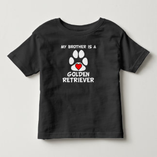 Camiseta Infantil Meu Irmão É Um Retriever De Ouro