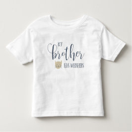 Camiseta Infantil Meu irmão tem tipografia WHISKERS