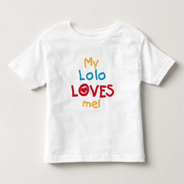 Camiseta Infantil Meu Lolo me ama T-shirts e presentes (Frente)