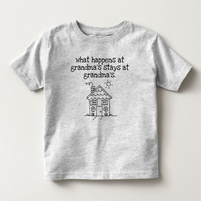 Camiseta Infantil meu lugar favorito é a casa da avó (Frente)