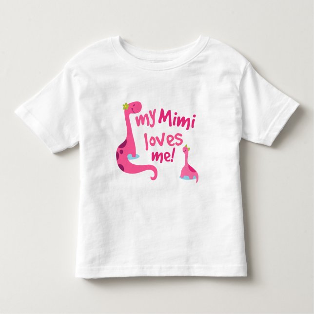 Camiseta Infantil Meu Mimi amam-me dinossauro (Frente)
