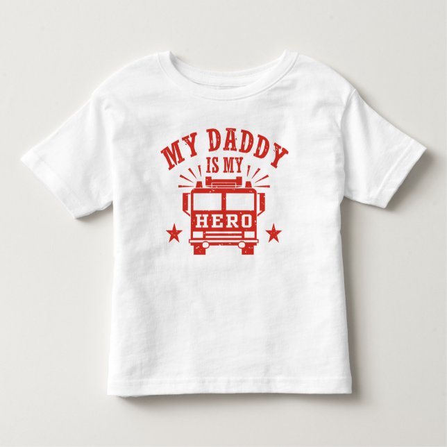 Camiseta Infantil Meu Pai É Meu Herói (Frente)