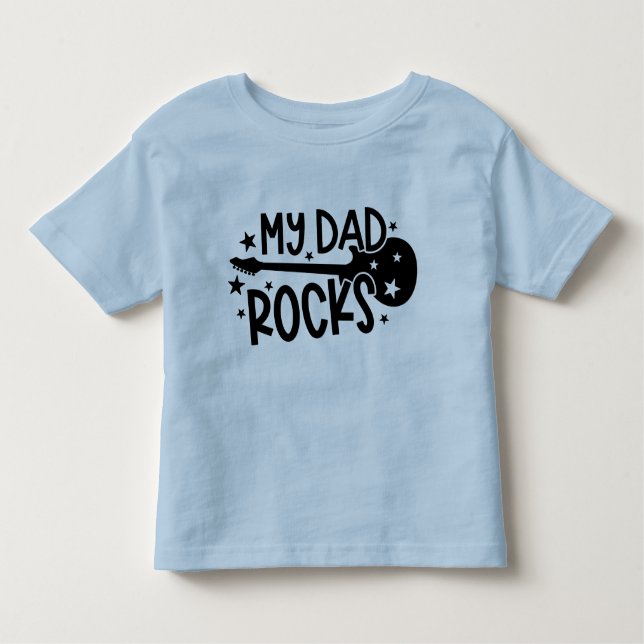 Camiseta Infantil Meu Pai Rocks (Frente)
