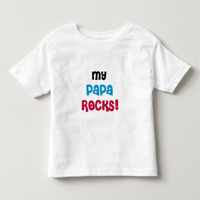 Camiseta Infantil Meu Papá Rocks (Frente)