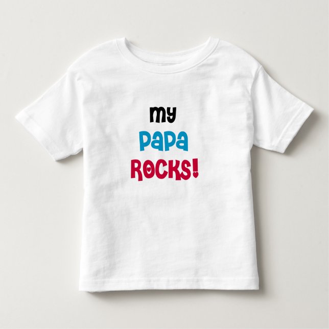 Camiseta Infantil Meu Papa Rocks (Frente)