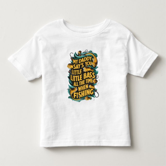 Camiseta Infantil Meu papai diz que você é um pequeno baixo (Frente)