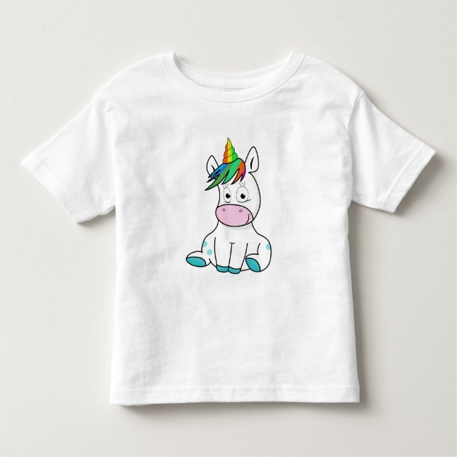 Camiseta Infantil Meu pequeno e fofo Unicórnio (Frente)