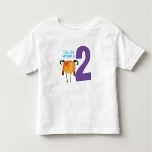 Camiseta Infantil Meu Pequeno Monstro é de dois anos T