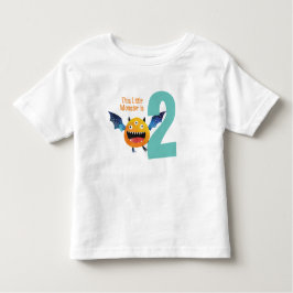 Camiseta Infantil Meu Pequeno Monstro é de dois anos T