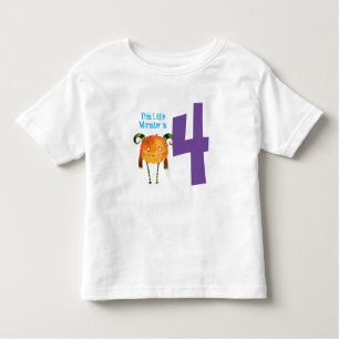 Camiseta Infantil Meu Pequeno Monstro é de quatro.